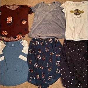 6 assorted women’s shirts. Great condition